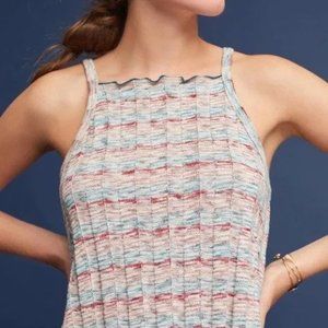 Anthropologie Akemi + Kin Kaden Rainbow Ribbed Halter Top